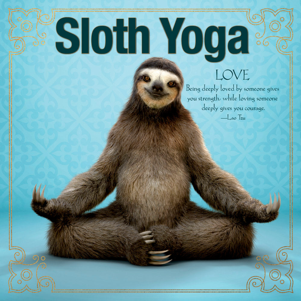 Willow Creek Press 5-1/2in x 5-1/2in Hardcover Gift Book, Sloth Yoga