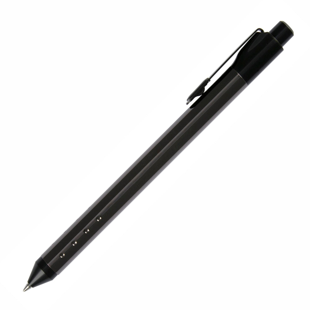 TUL Fine Writing Solid Metal Barrel Retractable Gel Pen with 2 Refills, Medium Point, 0.7 mm, Gunmetal Barrel, Black & Blue Inks