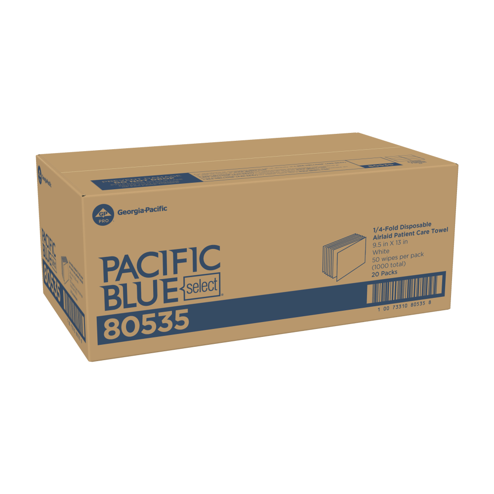 Pacific Blue Select A400 Disposable Patient Care Washcloth, 20 Sheets Per Container, Case Of 20