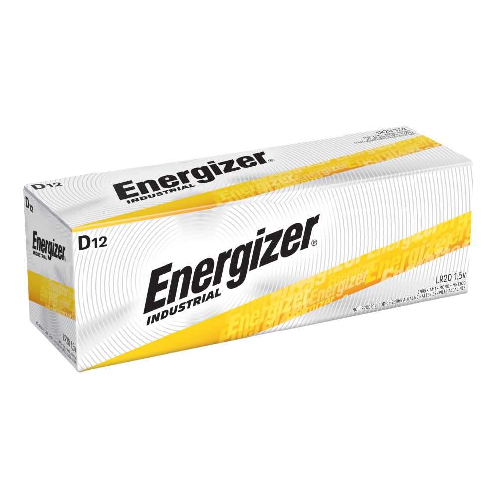 Energizer Industrial D Alkaline Batteries, Pack Of 12