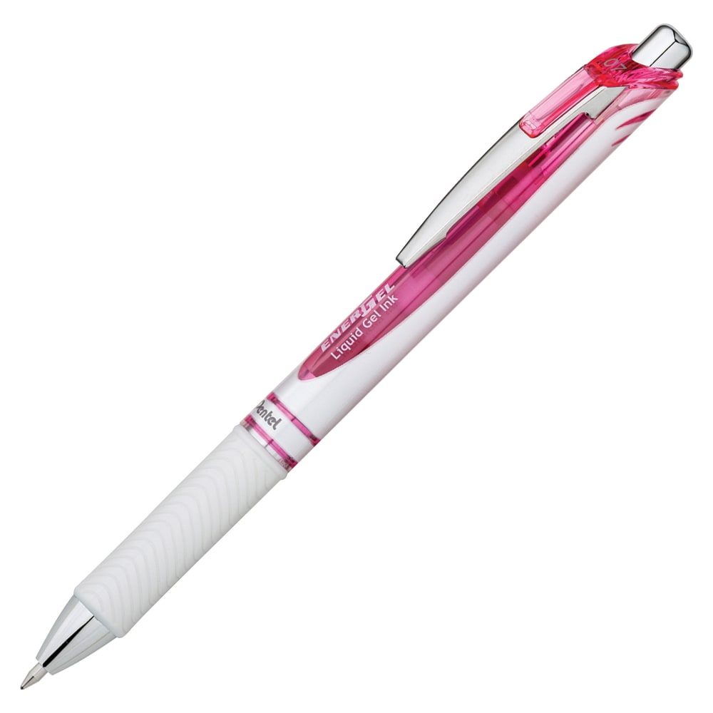 Pentel EnerGel Pearl Retractable Liquid Gel Pen, Medium Point, 0.7 mm, Pearl Pink Barrel, Pink Ink