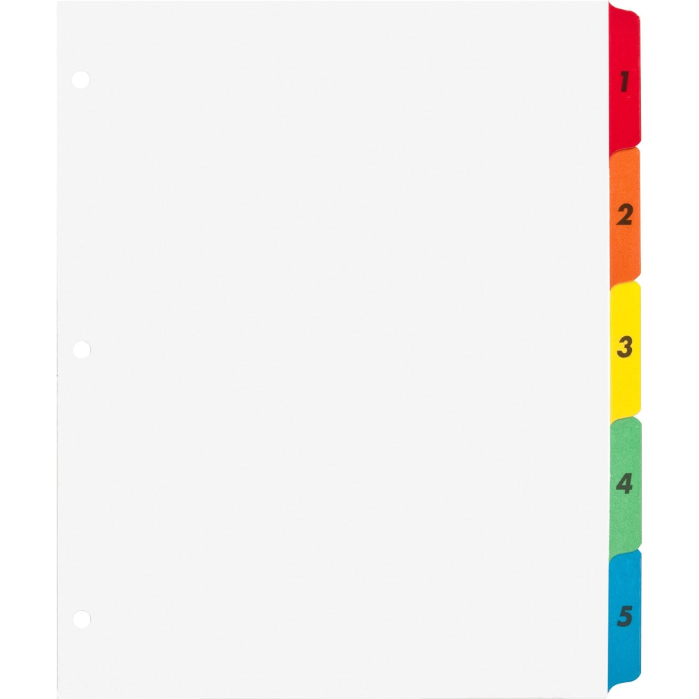 Sparco Quick Index Dividers With Table Of Contents Page, 1-5