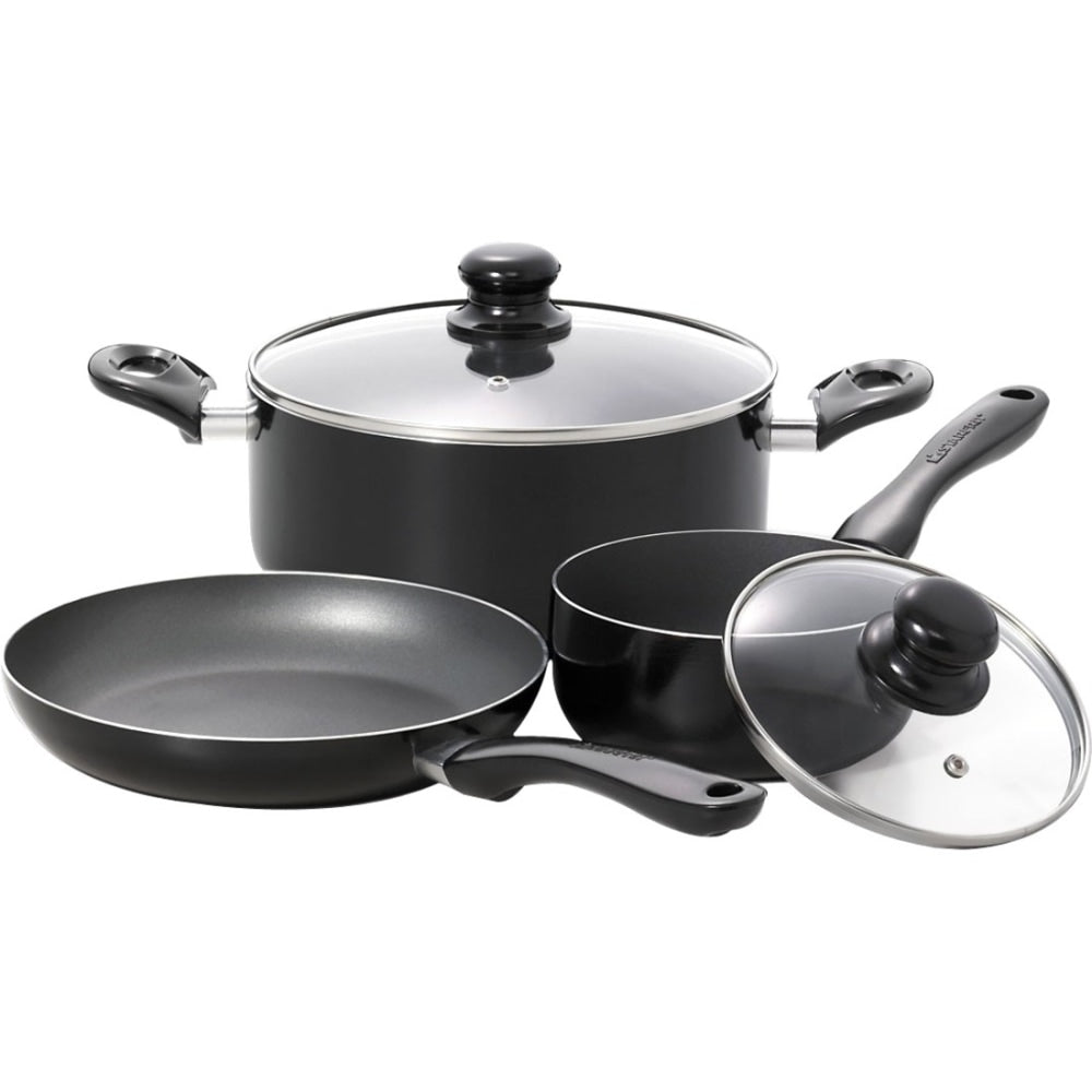 Starfrit Simplicity Cookware, 5-Piece Set, Gunmetal/Black