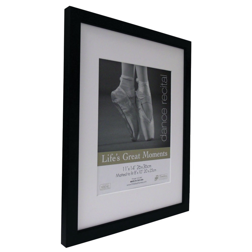 Timeless Frames Lifes Great Moments Picture Frame, 11in x 14in With Mat, Black