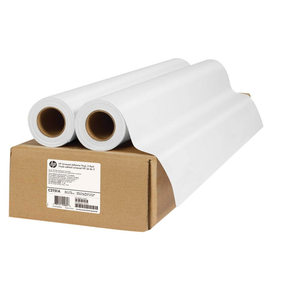 HP Universal Adhesive Vinyl, 2 Pack - 36inx66ft, C2T51A