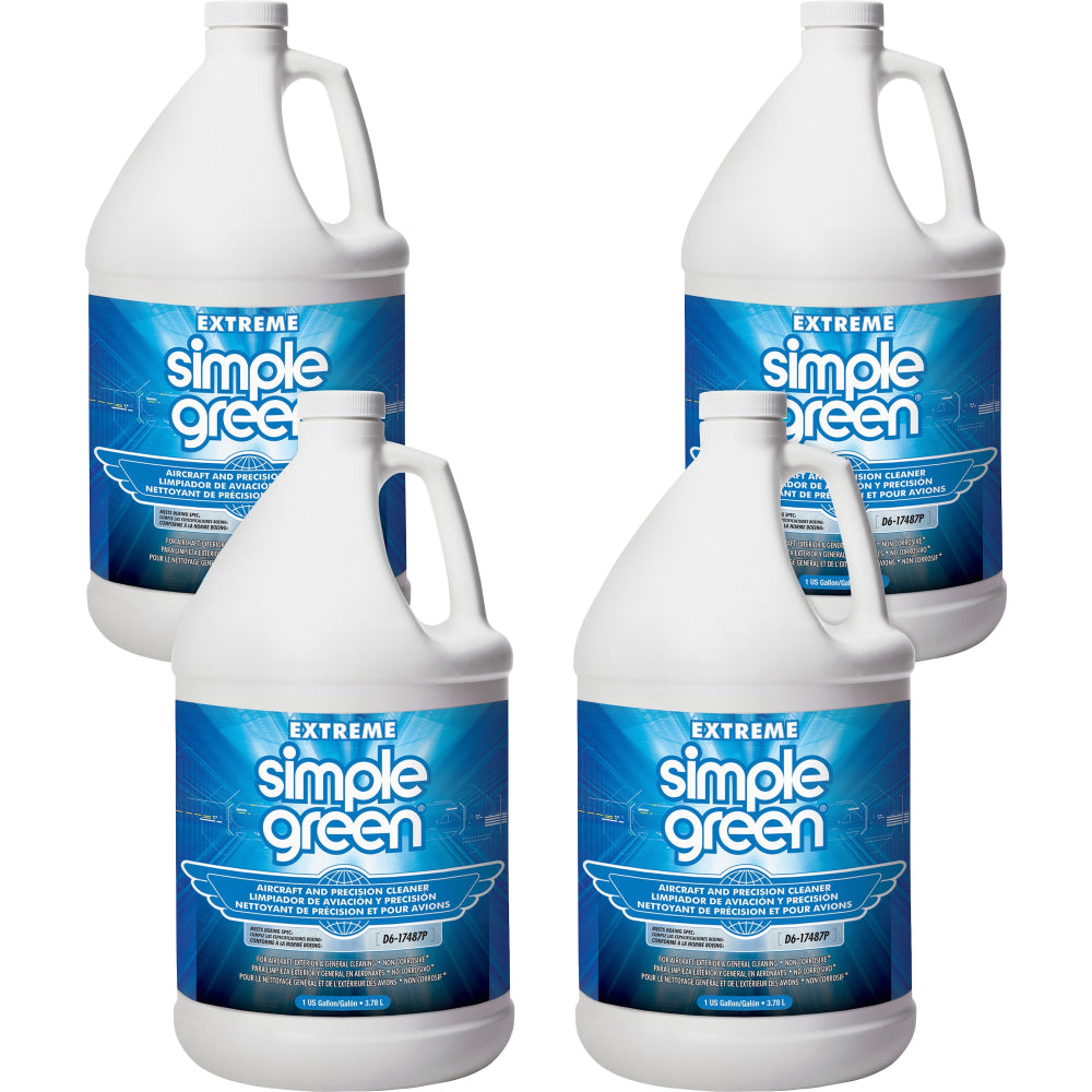 Simple Green Extreme Aircraft/Precision Cleaner - 1 gal - Unscented - 4 / Carton - Clear