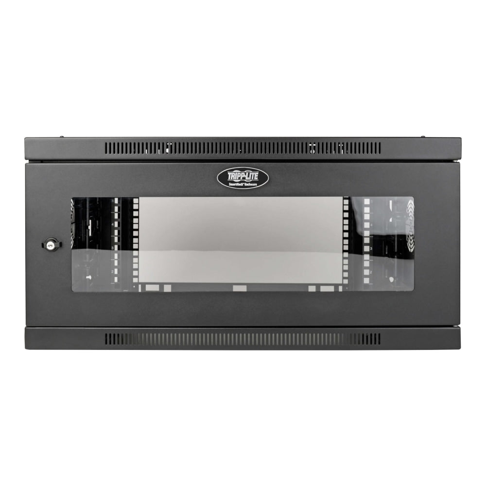 Tripp Lite 6U Wallmount Rack Enclosure Wide Cable Management Acrylic Window - 19in 6U Wide x 20.50in Deep Wall Mountable for Server, LAN Switch, Patch Panel - Black Powder Coat - Steel, Acrylic