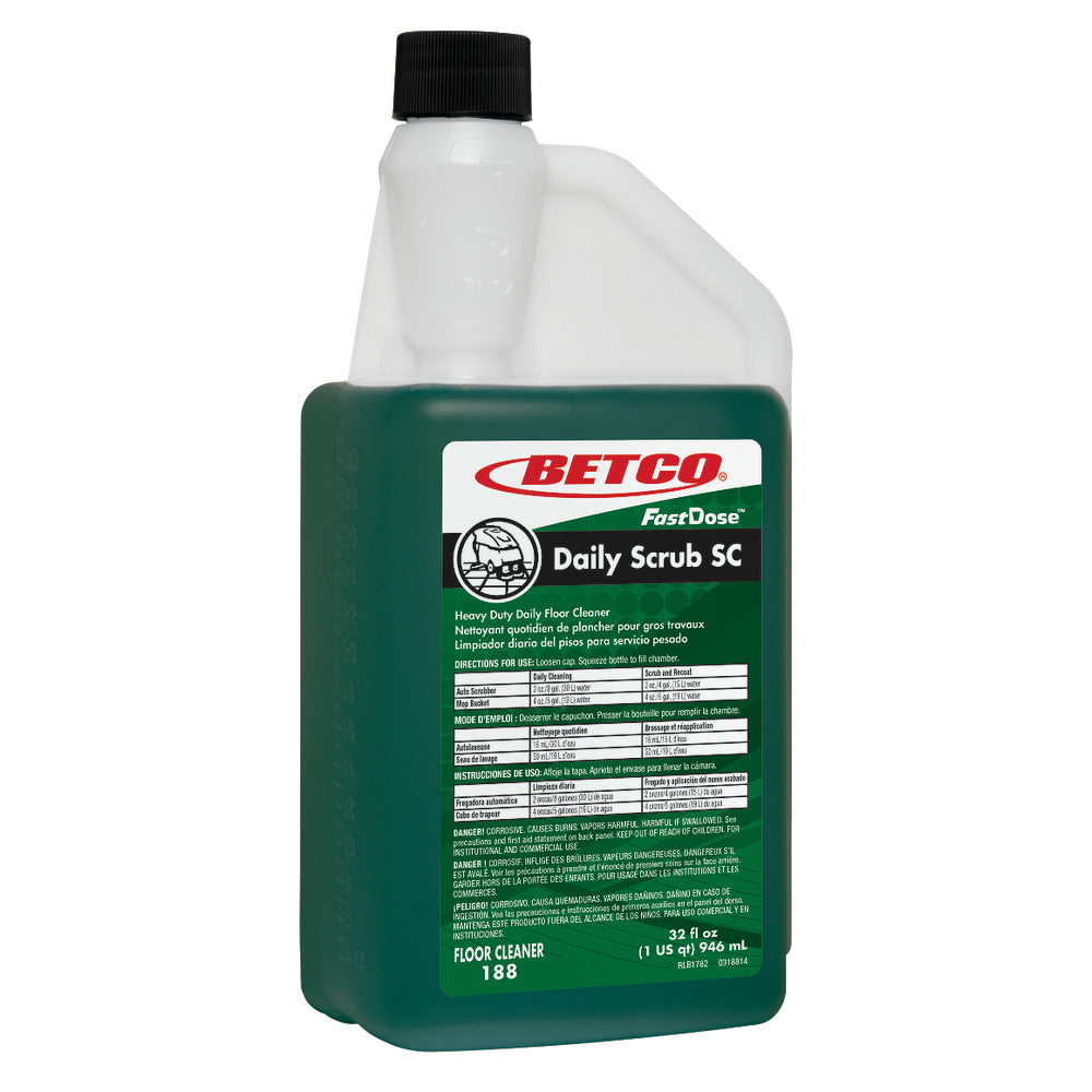 Betco Daily Scrub SC, 32 Oz Bottle, Case Of 6