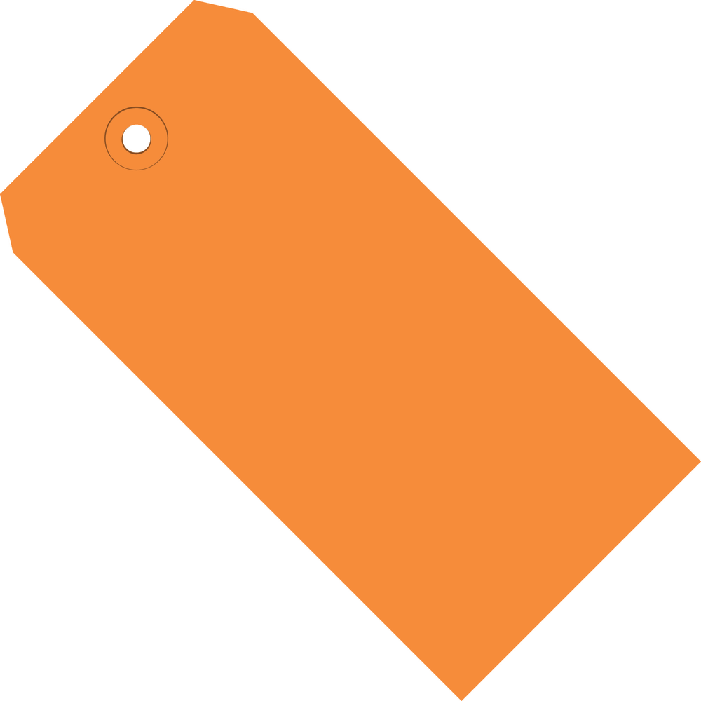 Partners Brand Shipping Tags, 8in x 4in, Orange, Case Of 500