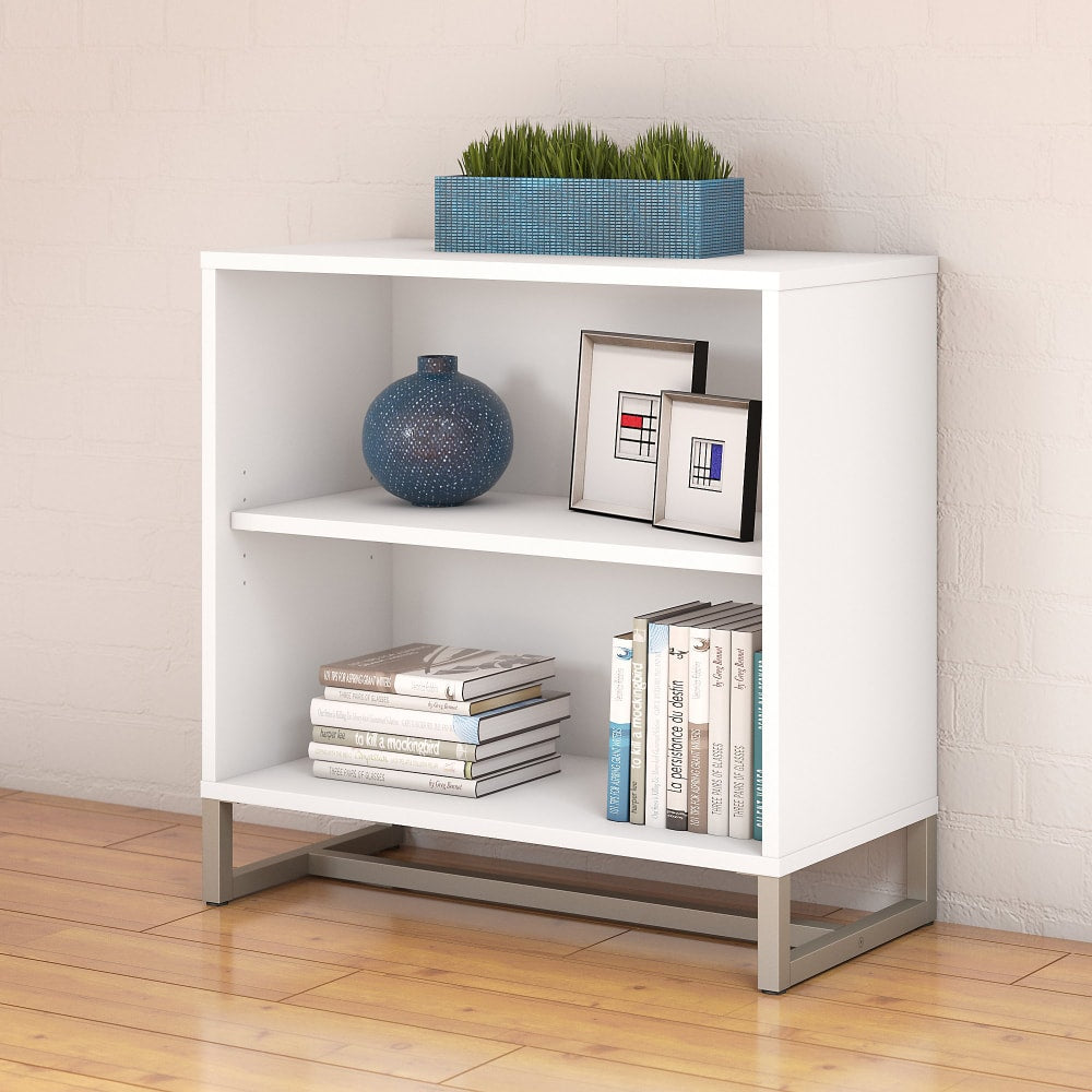 Bush Business Furniture Method 30inH Bookcase Cabinet, White, Standard Delivery