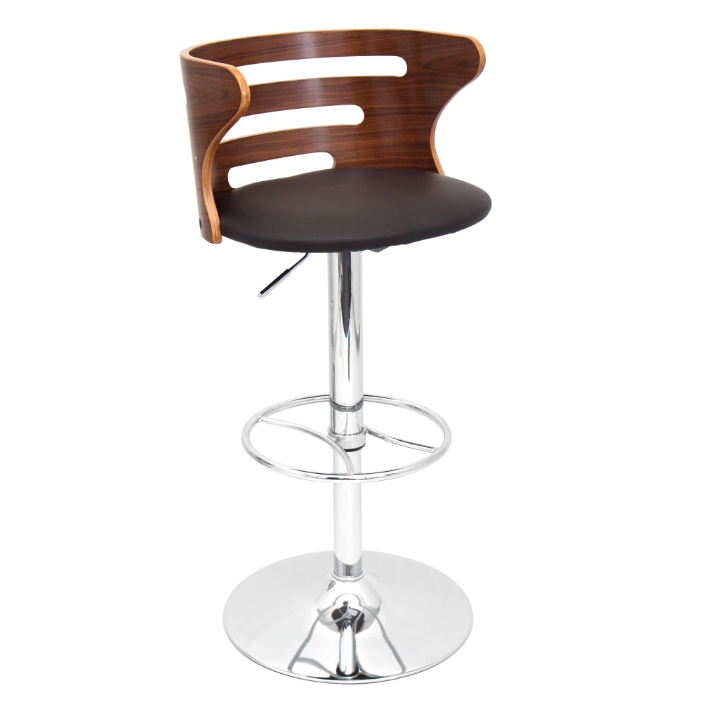 LumiSource Cosi Faux Leather Bar Stool, Gray