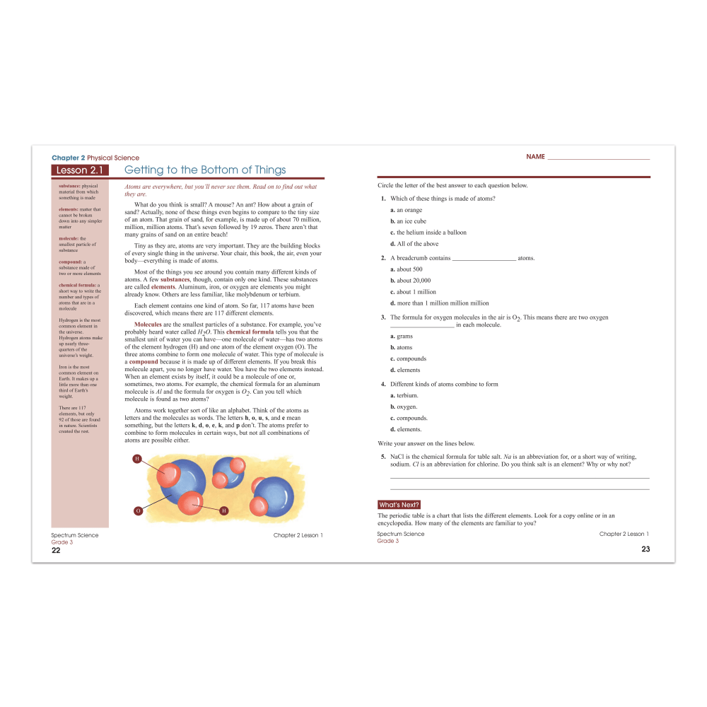 Carson-Dellosa Spectrum Science Workbook, Grade 3