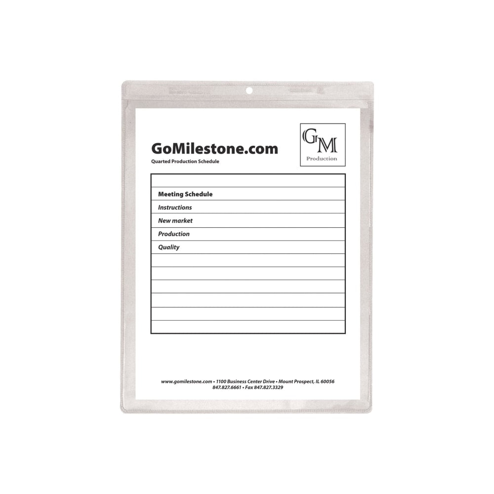 C-Line Vinyl Shop Seal Ticket Holders, 8 1/2in x 11in, Box Of 50