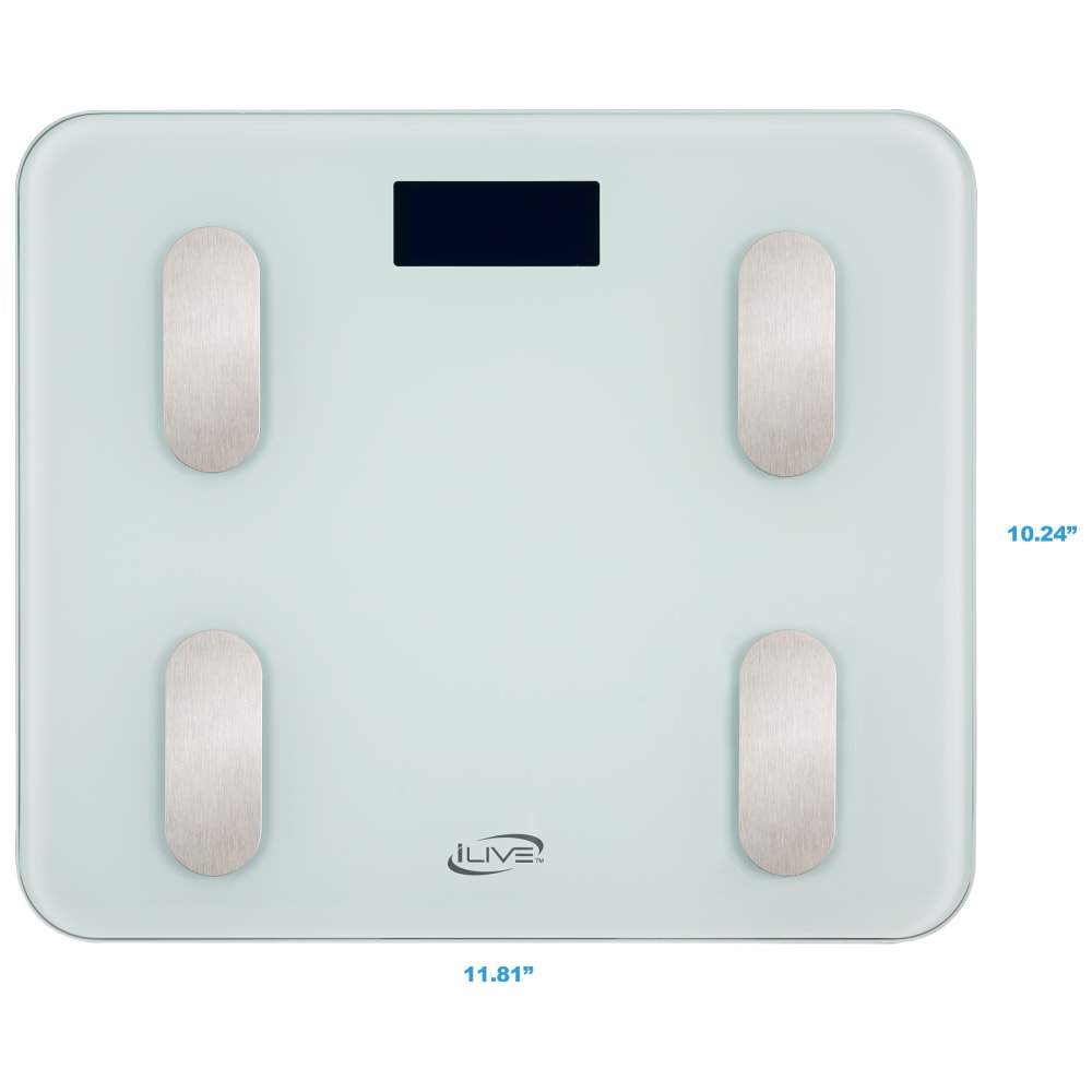 iLive Smart Digital Body/Weight Scale, Clear, ILFS130W