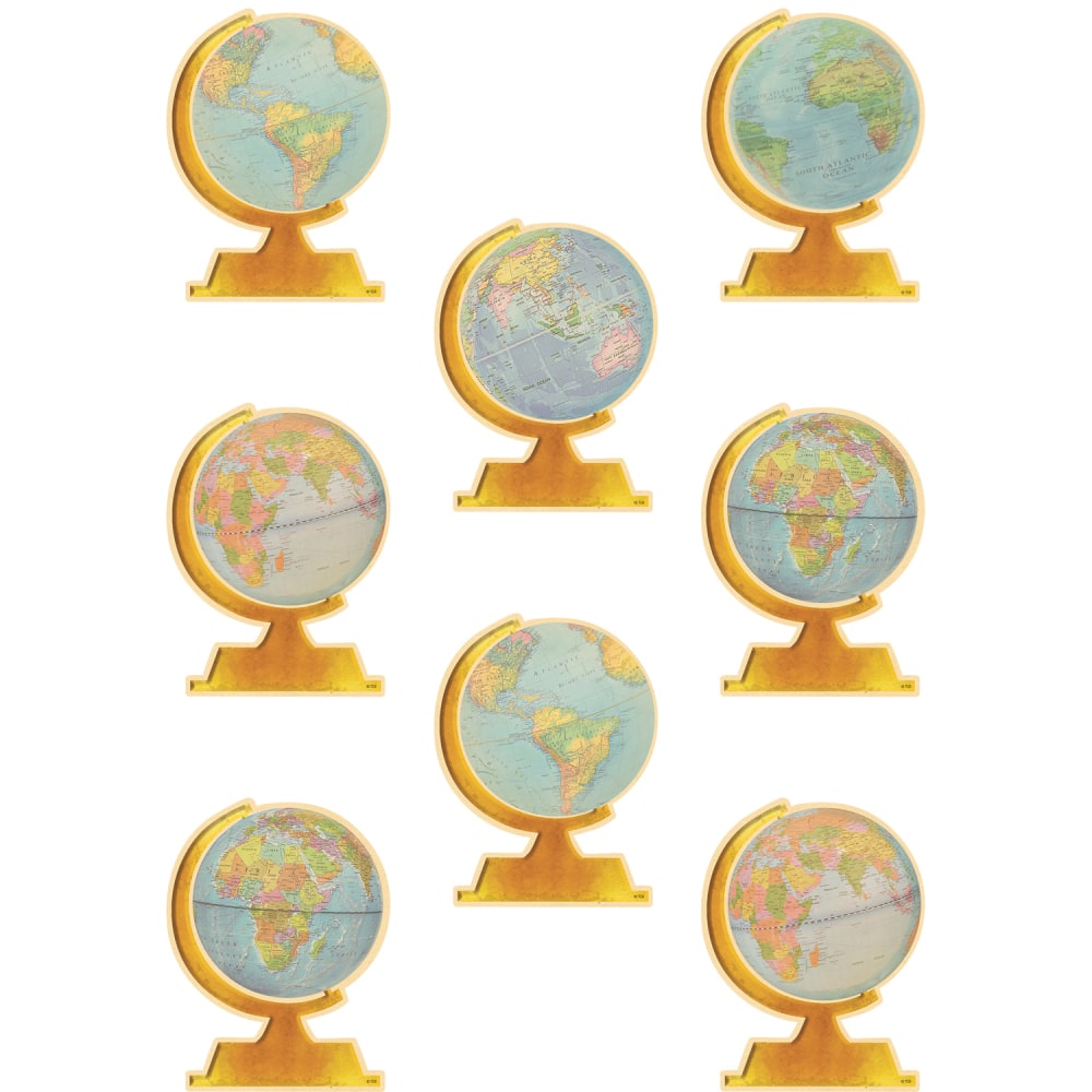 Teacher Created Resources Accents, Travel The Map Globes, 30 Pieces Per Pack, Set Of 3 Packs