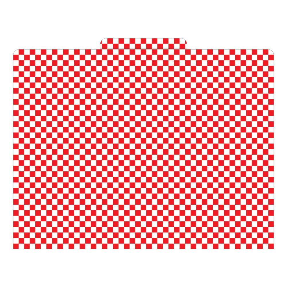 Barker Creek Tab File Folders, Letter Size, Red Check, Pack Of 36 Folders