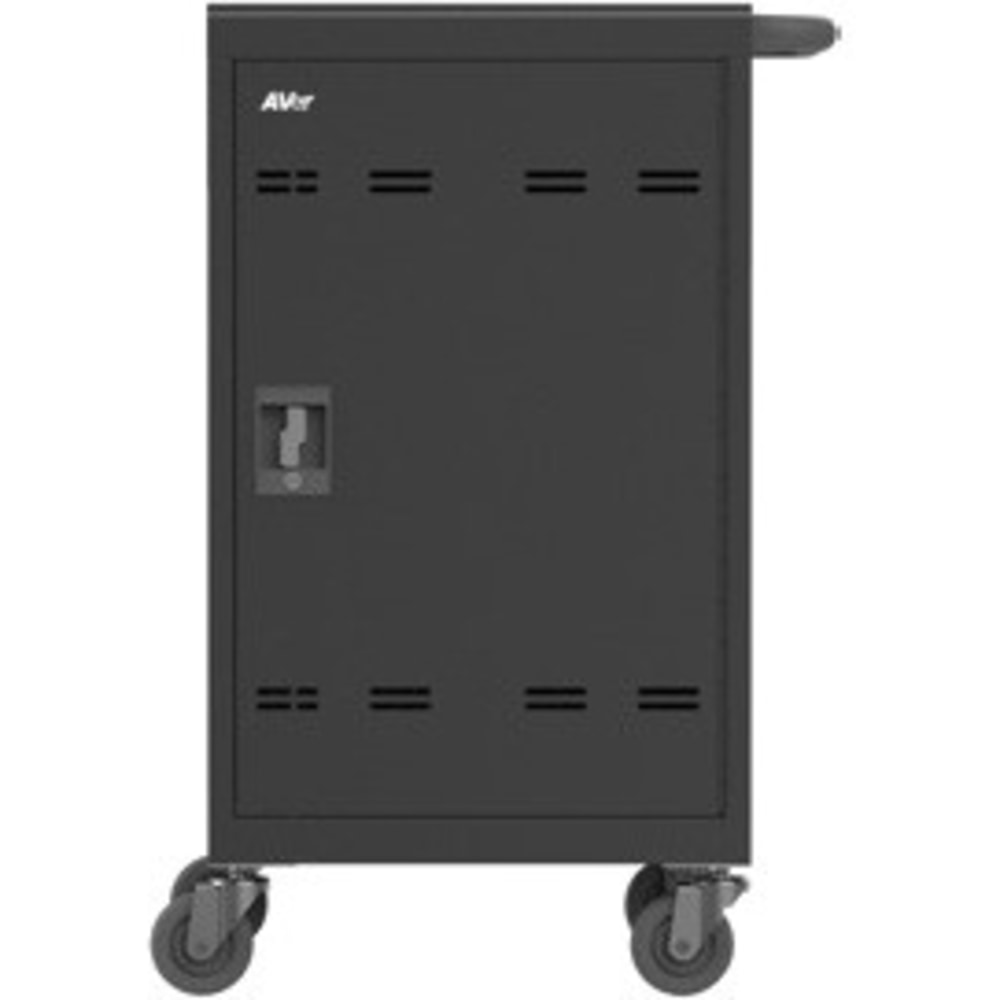 AVer AVerCharge B30 30 Device Charging Cart - Metal - 24.6in Width x 21.3in Depth x 38.1in Height - Black - For 30 Devices