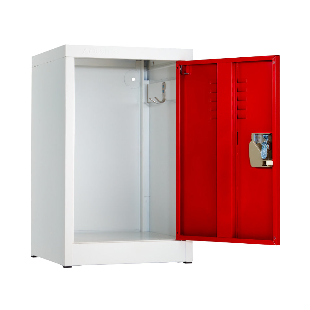 Alpine AdirOffice 1-Tier Steel Locker, 24inH x 15inW x 15inD, Red