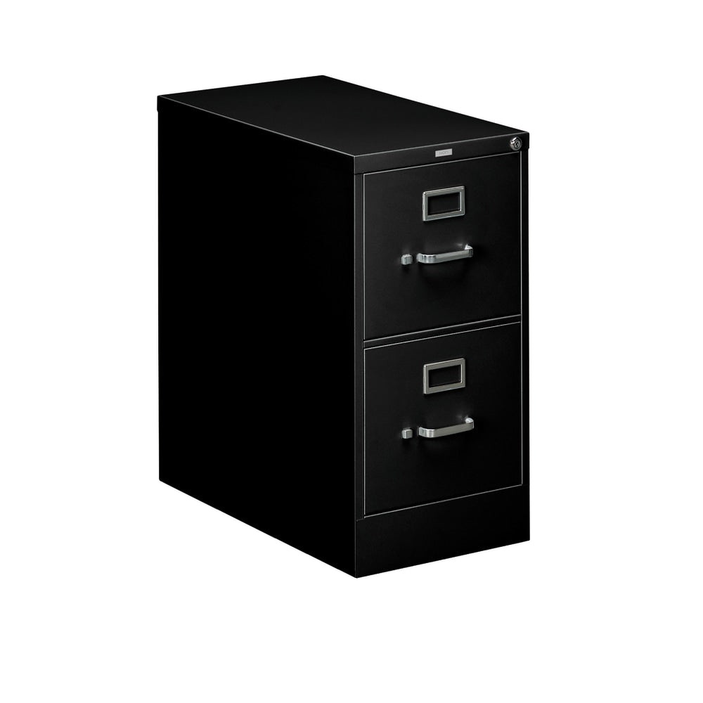 HON 310 26-1/2inD Vertical 2-Drawer Letter-Size File Cabinet, Black