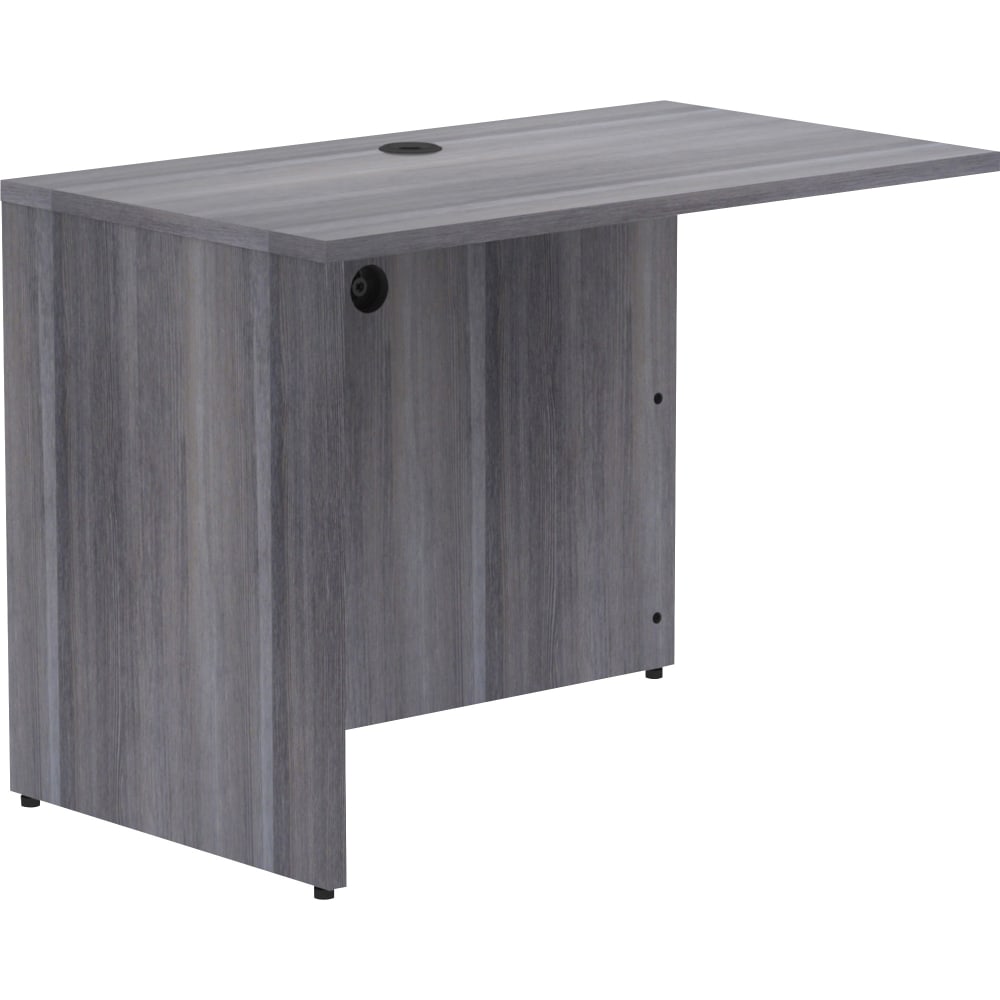 Lorell Essentials 42inW Desk Return, Weathered Charcoal