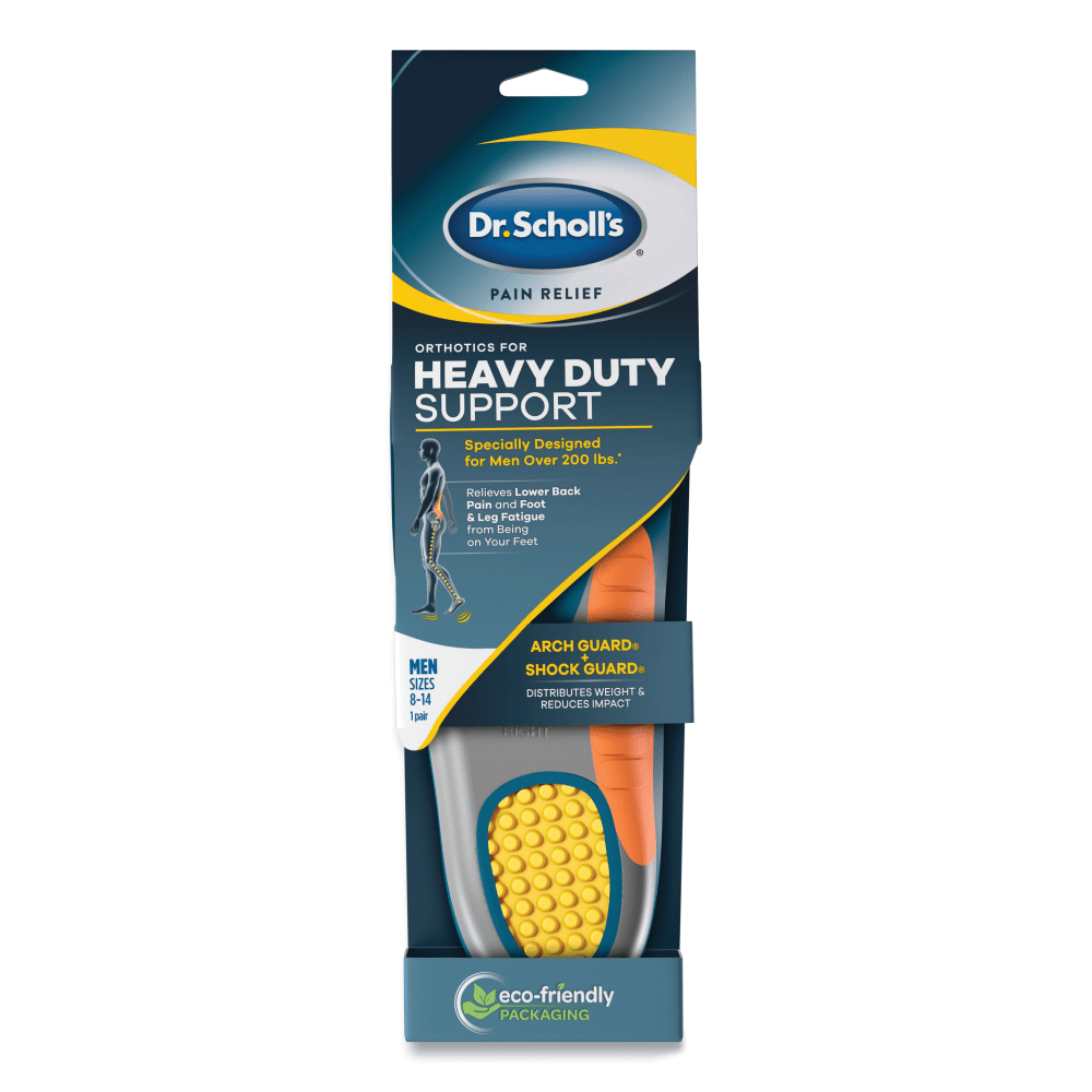 Dr. Scholls Mens Pain Relief Heavy-Duty Support Orthotic Insoles, Sizes 8 To 14