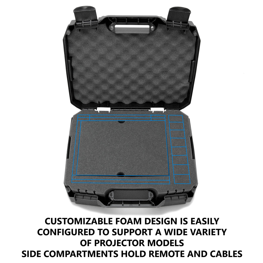 CaseMatix Epson/ViewSonic Projector Custom Case, 16inH x 14inW x 17inD