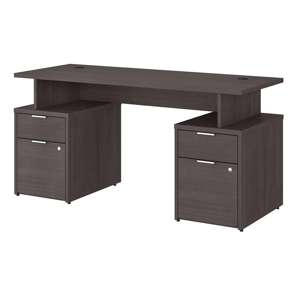 Bush Business Furniture Jamestown 60inW Computer Desk With 4 Drawers, Storm Gray, Standard Delivery