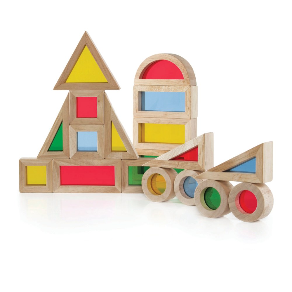 Guidecraft Jr. Rainbow Blocks, 20-piece set