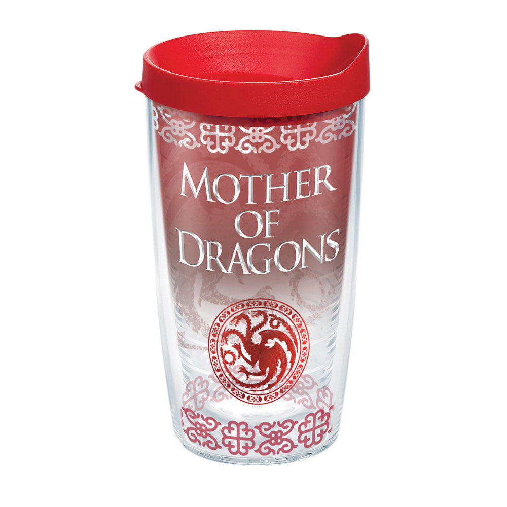 Tervis Game Of Thrones Tumbler With Lid, Mother Of Dragons, 16 Oz, Clear