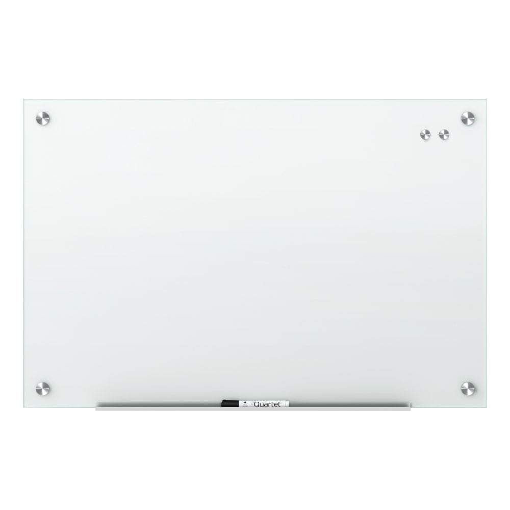 Quartet Infinity Magnetic Glass Unframed Dry-Erase Whiteboard, 36in x 24in, White