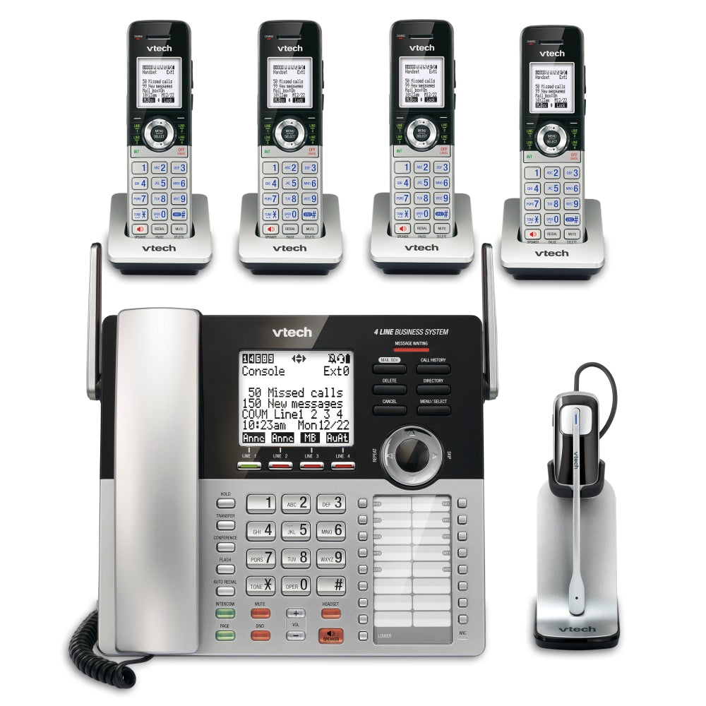 VTech 4-Line Small Business Office Phone System with 4 CM18045 Handsets