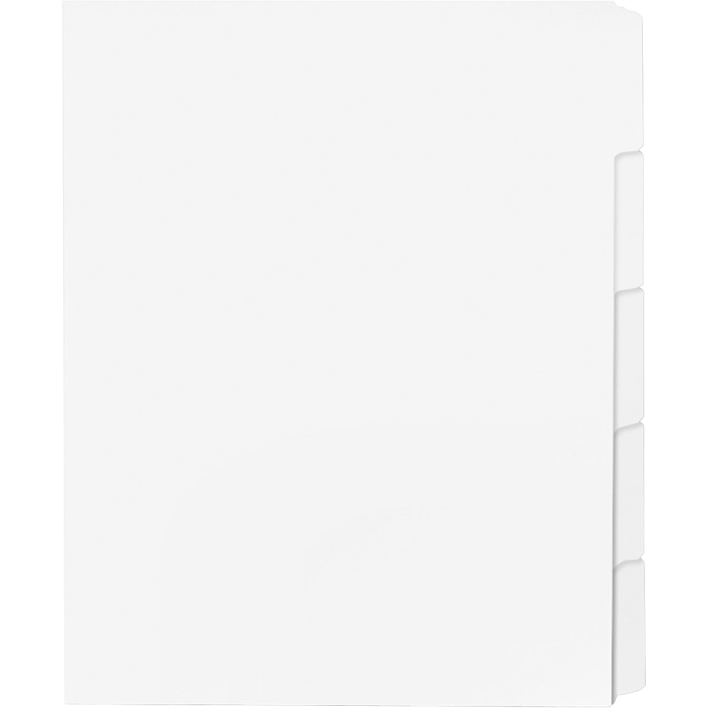 Sparco Single Reverse Collated Index Dividers, White, Box Of 50 Sets