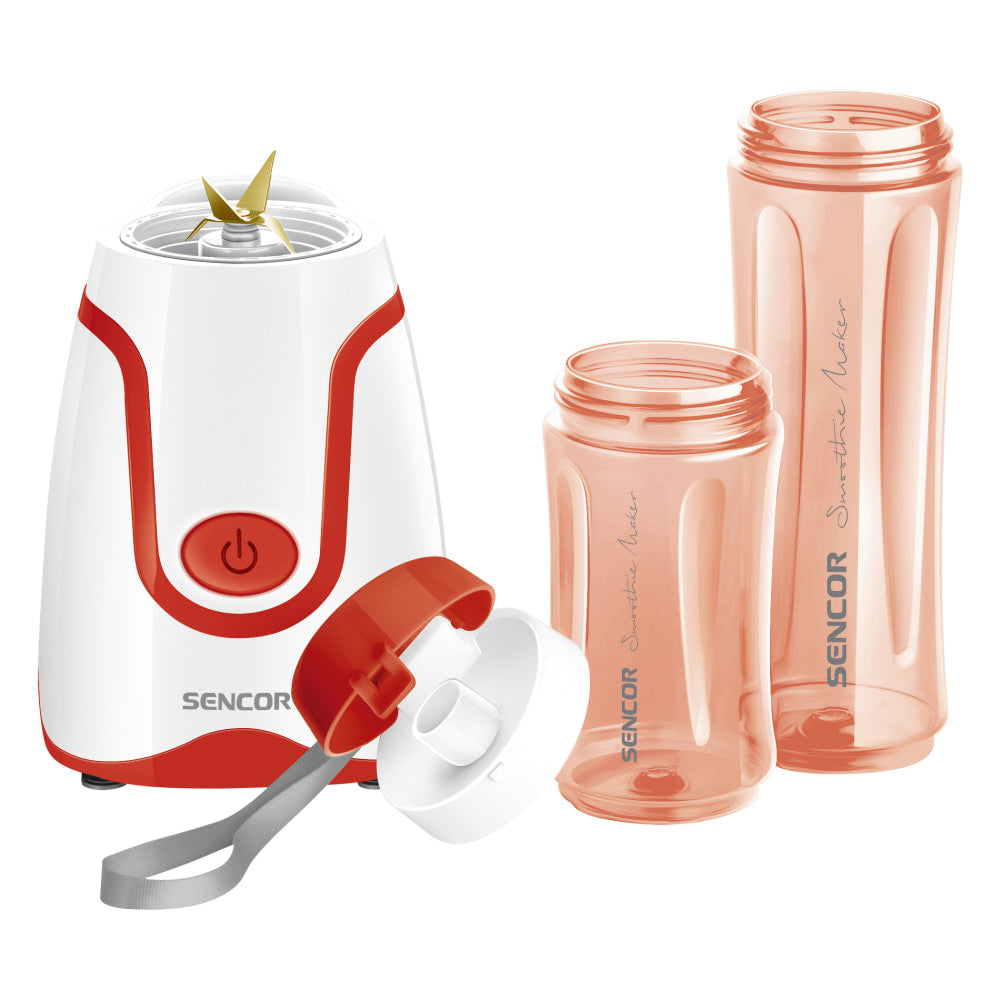 Sencor SBL2205VT Smoothie Blender With 2 Bottles, 20 Oz, Red