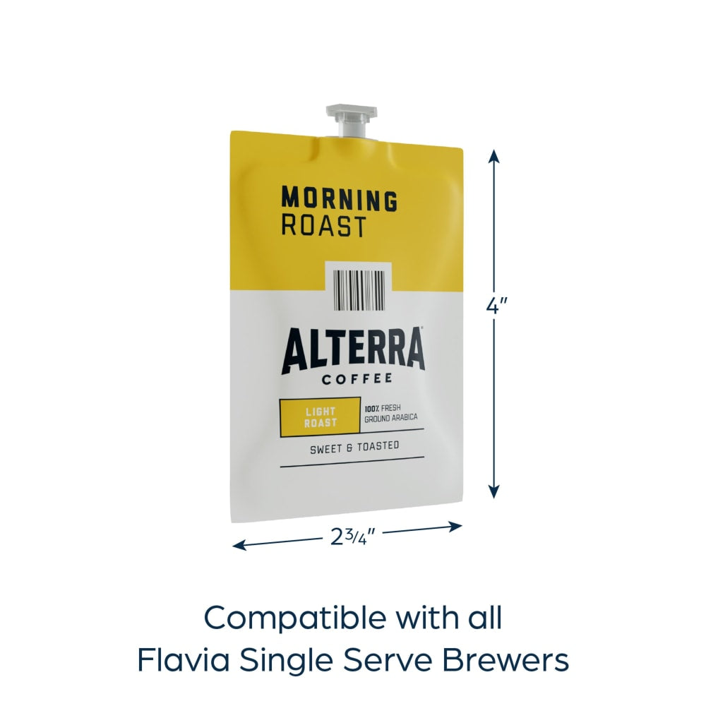 FLAVIA Coffee ALTERRA Single-Serve Coffee Freshpacks, Morning Roast, Carton Of 100