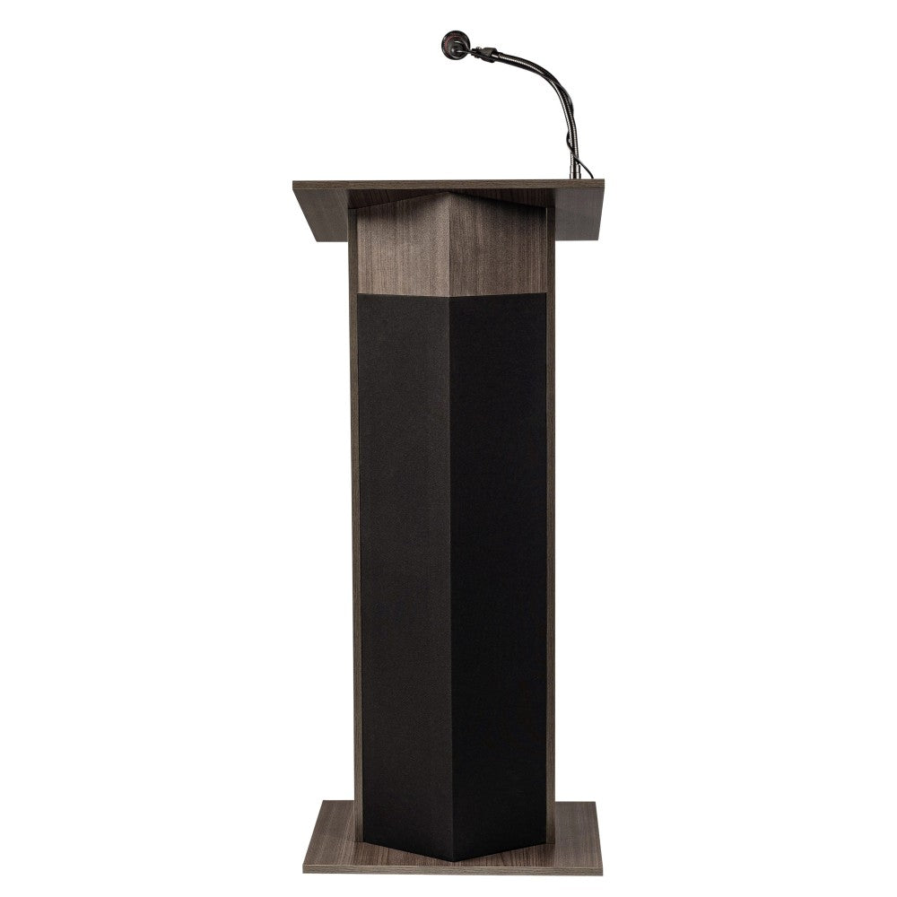 Oklahoma Sound Power Plus Lectern, With Wireless Headset Mic, 46inH x 22inW x 17inD, Ribbonwood