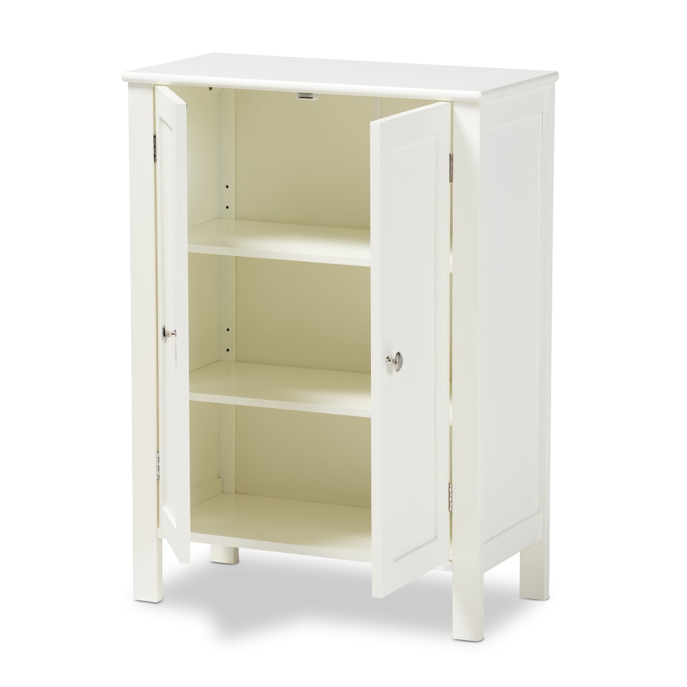 Baxton Studio Thelma 2-Door Multi-Purpose Storage Cabinet, White