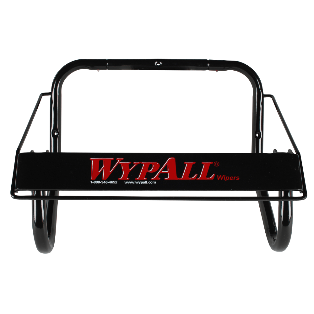 WypAll Wall-Mounted Dispenser For WypAll And Kimtech Jumbo Roll Wipes, Black