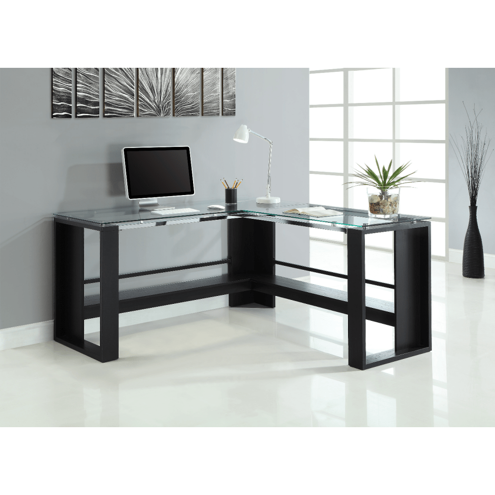 Whalen Jasper 60inW L-Shape Corner Desk, Espresso