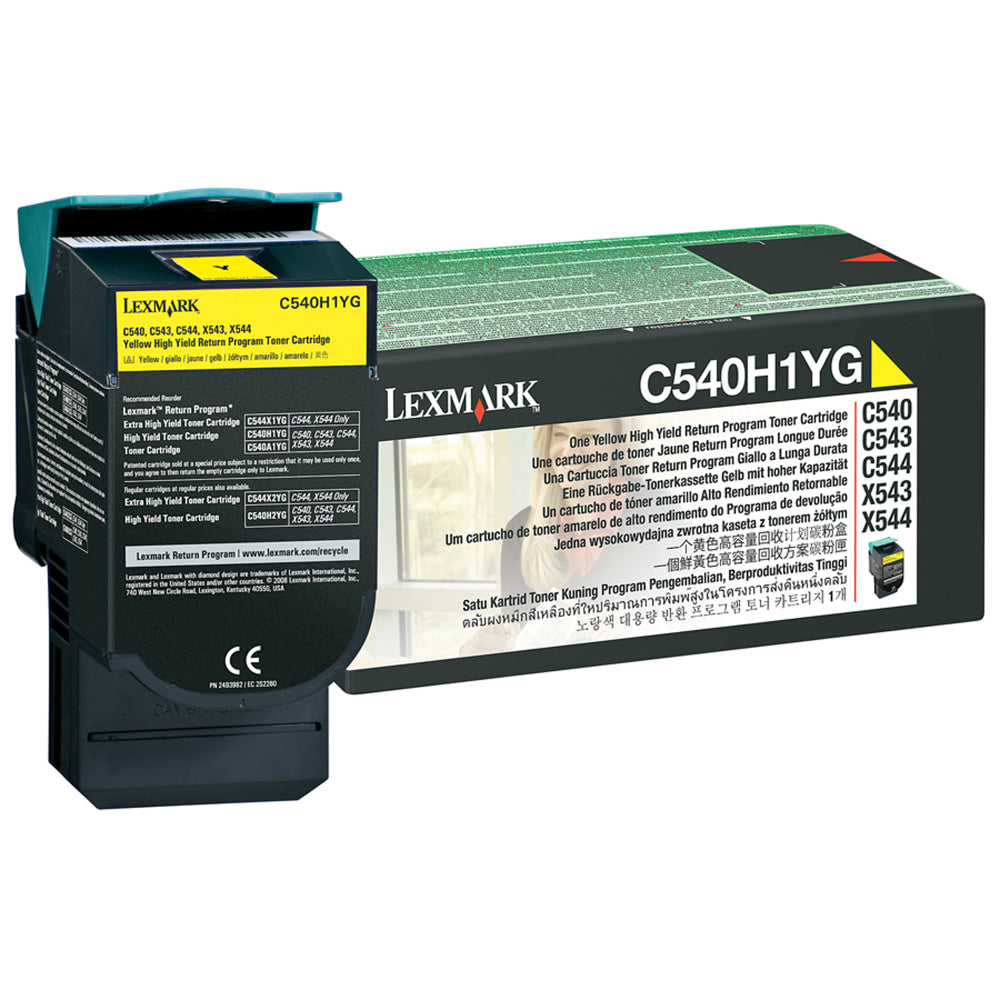 Lexmark C540H1YG Yellow Return Program Toner Cartridge