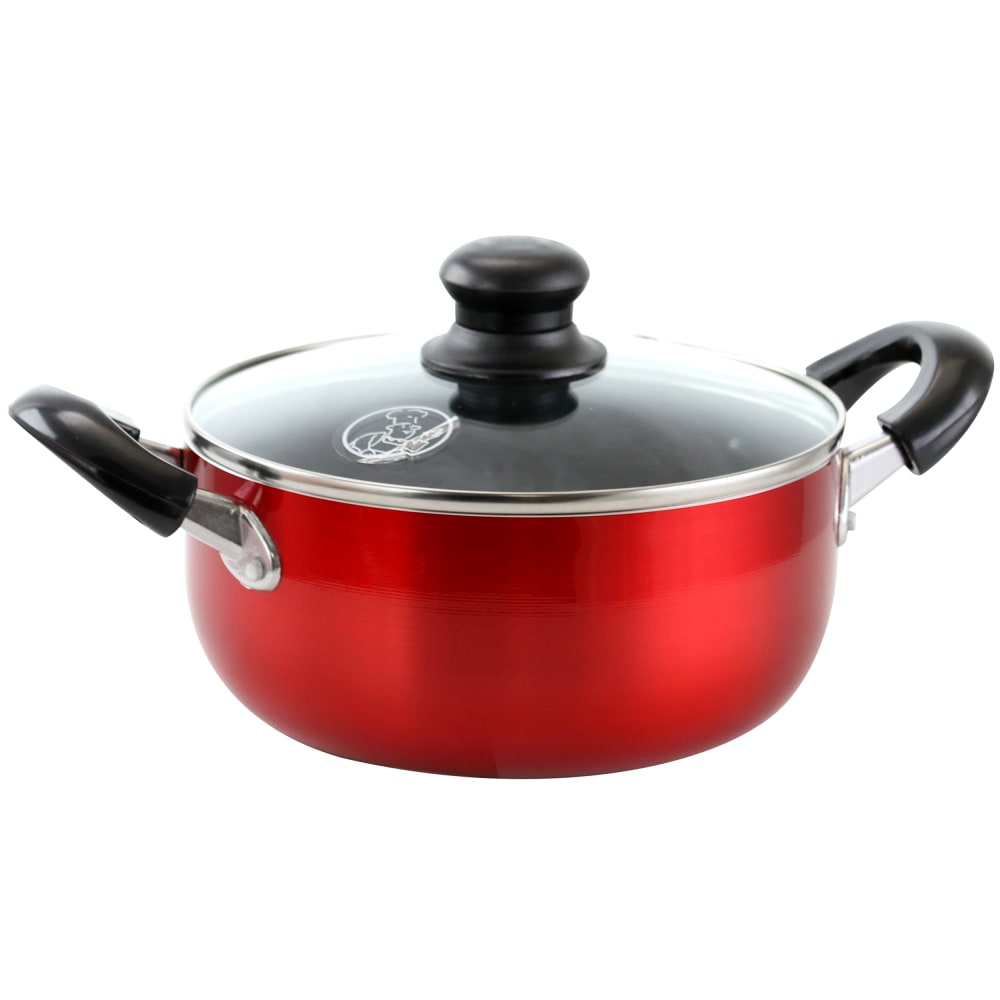 Better Chef 8 Qt Aluminum Dutch Oven, 6-1/2inH x 10inW x 10inD, Red