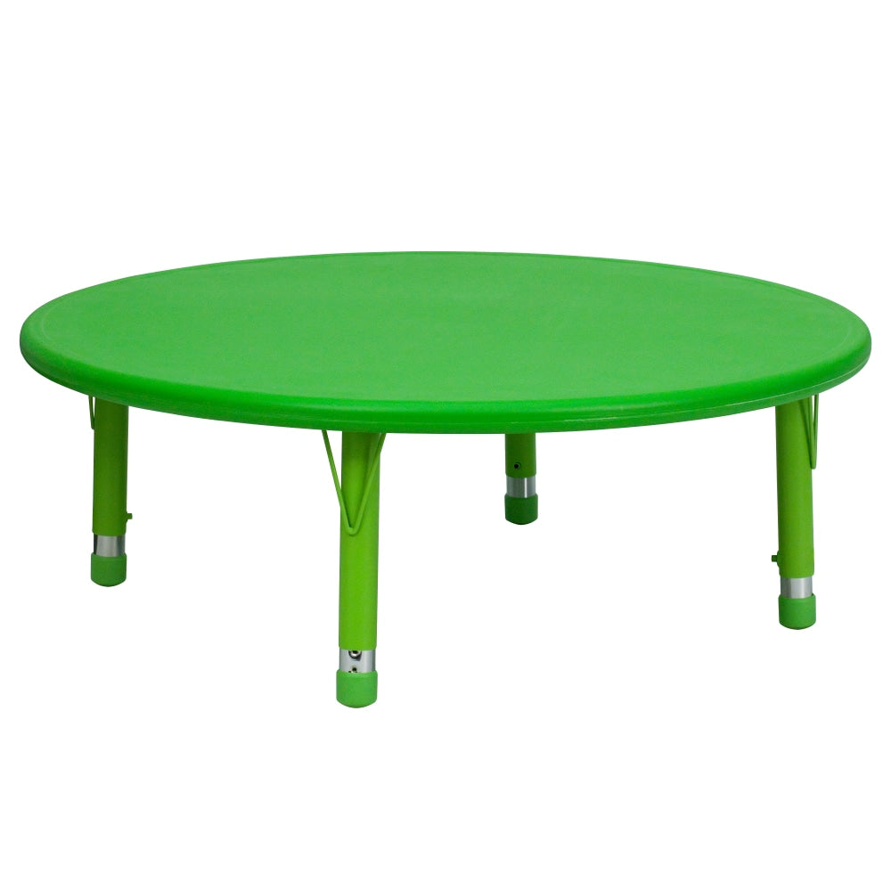 Flash Furniture 45in Round Adjustable Activity Table, Green