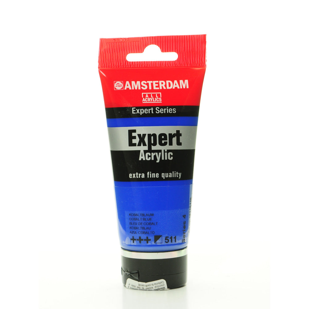 Amsterdam Expert Acrylic Paint Tubes, 75 mL, Cobalt Blue, Pack Of 2