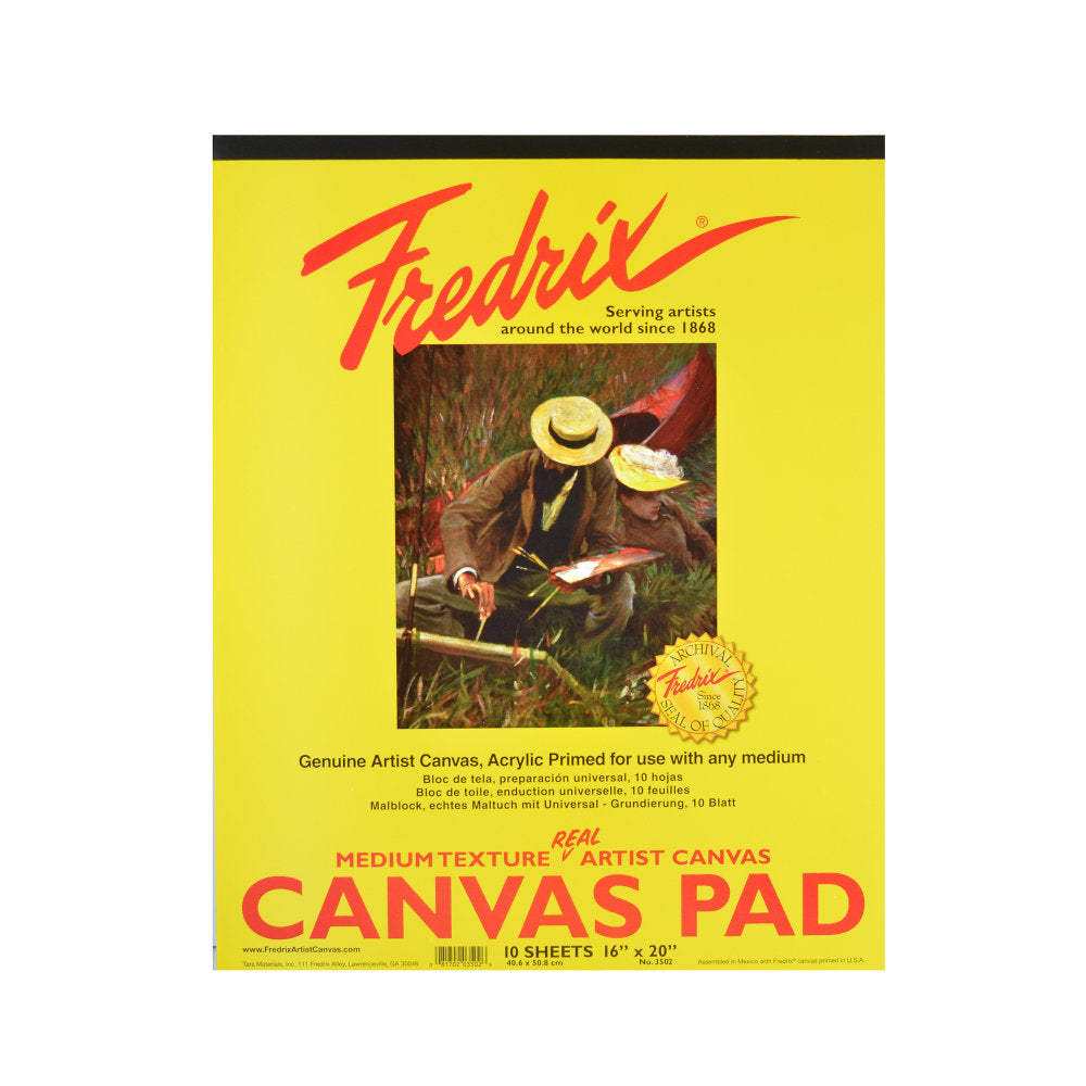 Fredrix Canvas Pad, 16in x 20in, 10 Sheets