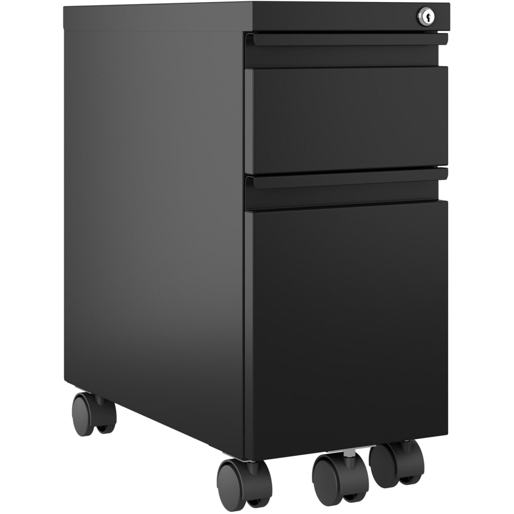 Hirsh 20inD Vertical 2-Drawer Mobile File Cabinet, Black