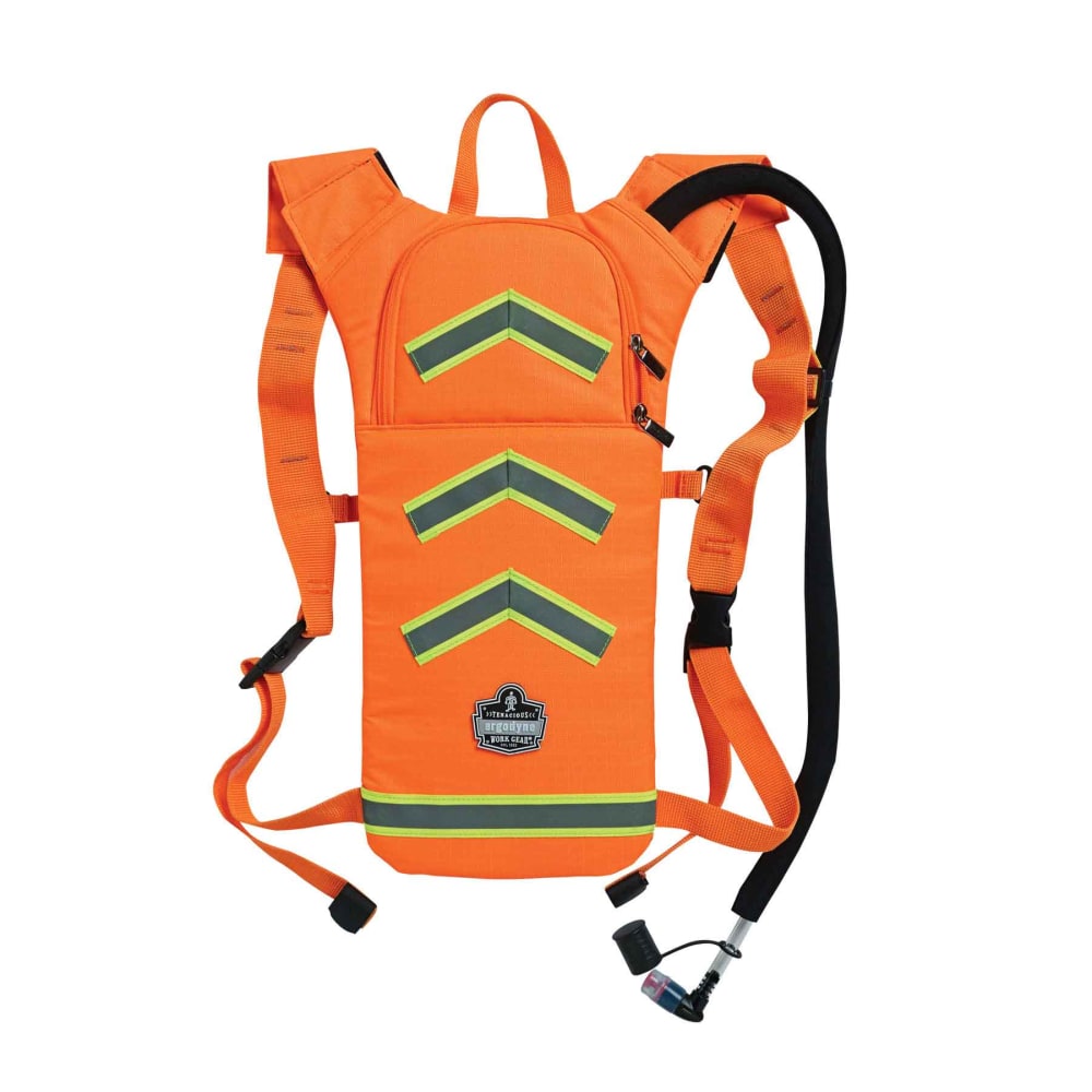 Ergodyne Chill-Its 5155 Low-Profile Hydration Pack, 70 Oz, Hi-Vis Orange