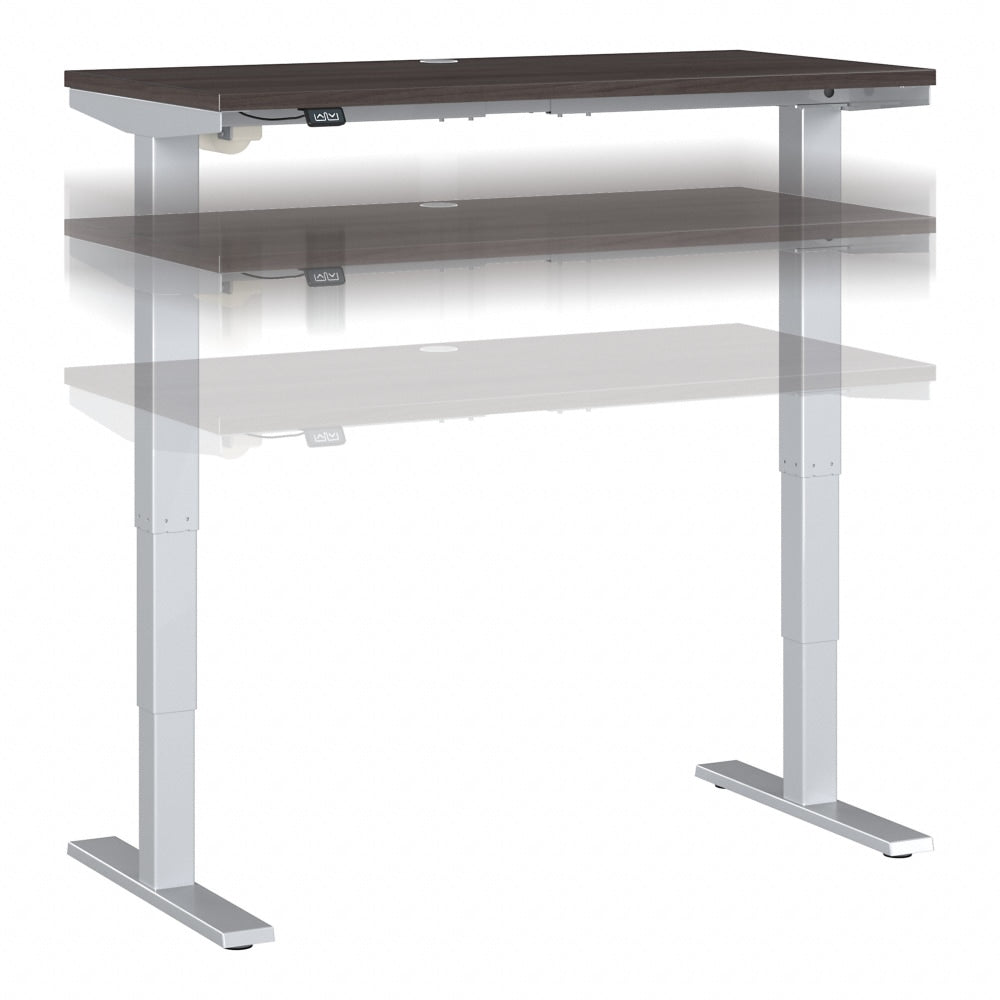 Move 40 Series by Bush Business Furniture Electric 48inW Height-Adjustable Standing Desk, 48in x 24in, Storm Gray/Cool Gray Metallic, Standard Delivery