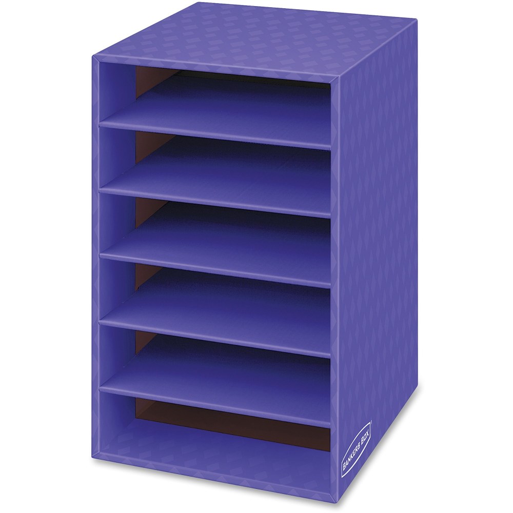 Bankers Box 60% Recycled Shelf Organizer, 18inH x 12inW x 13 3/10inD, Purple