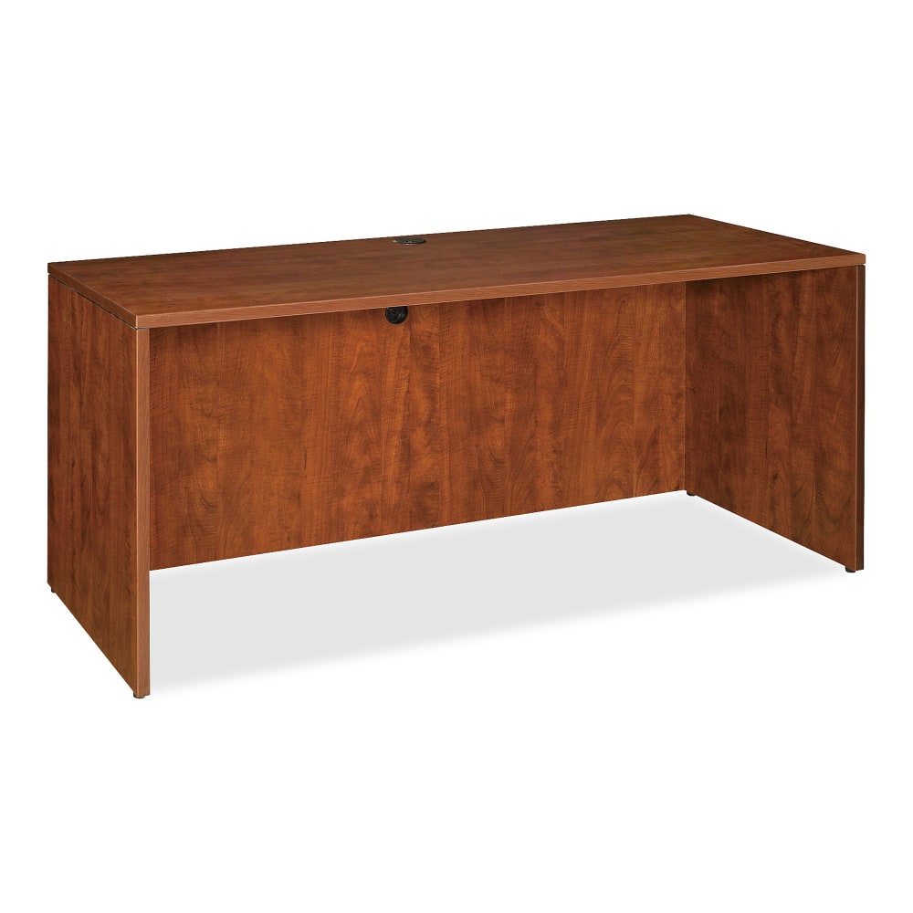 Lorell Essentials 66inW Computer Desk Credenza, Cherry