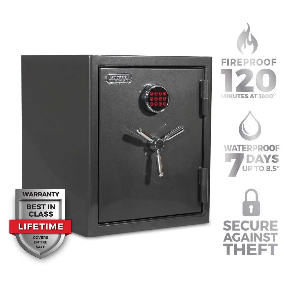 Sanctuary Platinum Digital Home/Office Safe, 3.32 Cu. Ft., Dark Grey Metallic