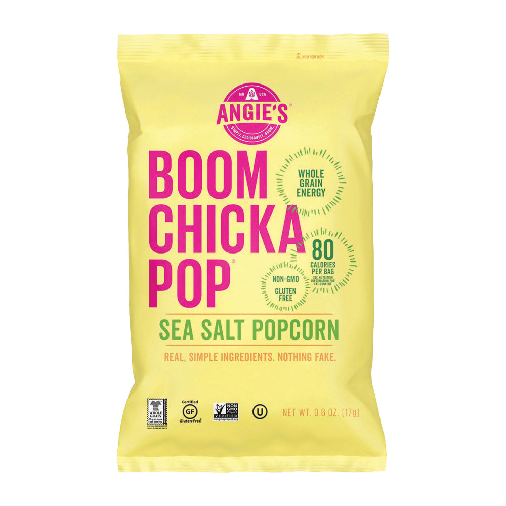 Angies BOOMCHICKAPOP Popcorn - Non-GMO, Gluten-free - Sea Salt - 1 oz - 24 / Carton